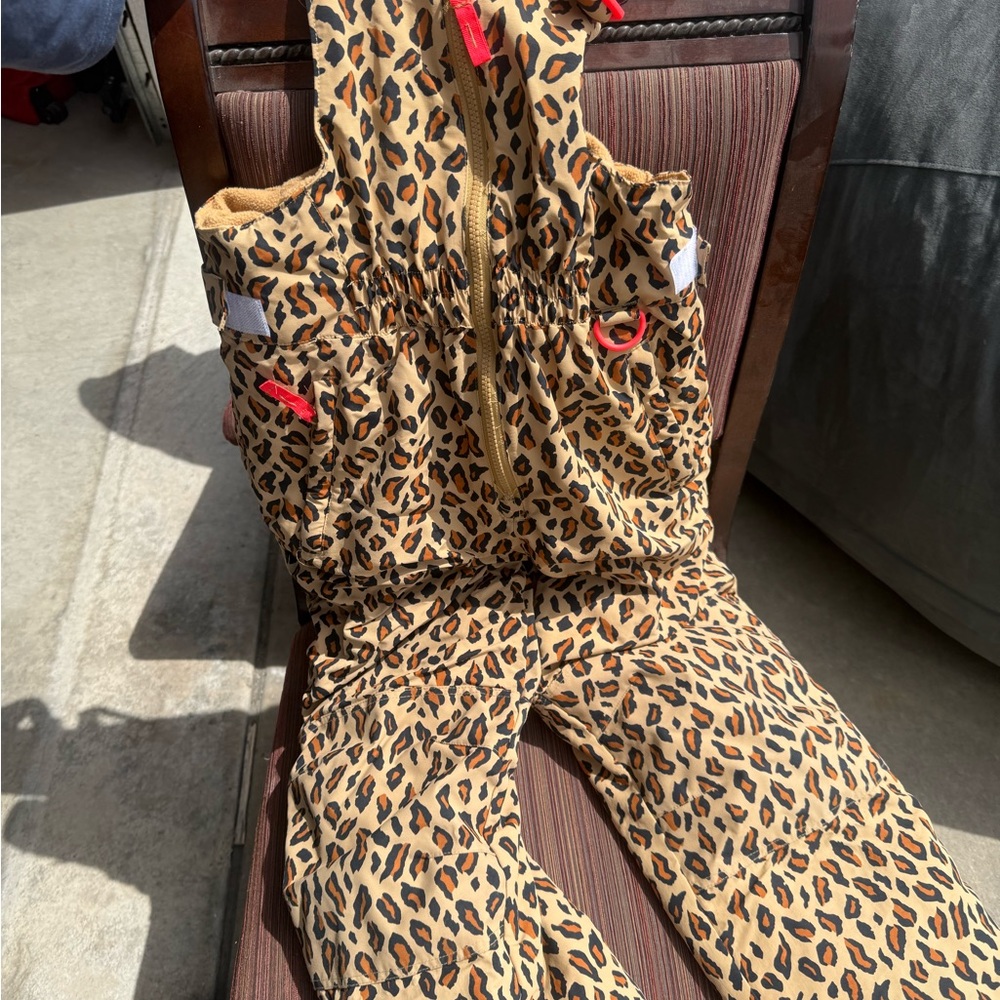 Amazon Essentials Brown and Black Bodysuit with Leopard Print